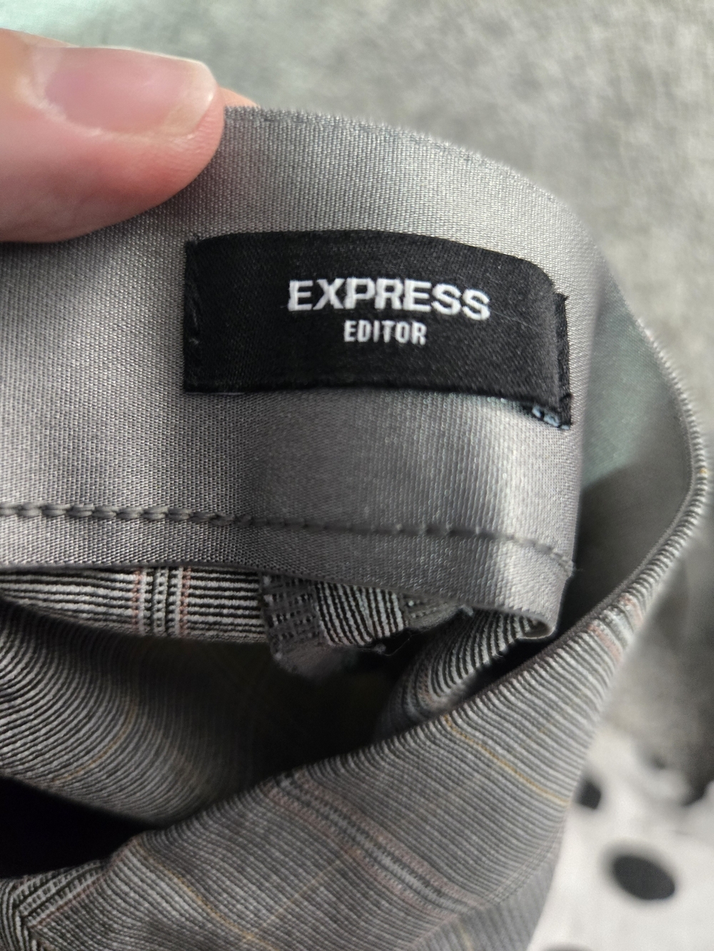 Gray Plaid Dress Pants - Picture 14 of 15